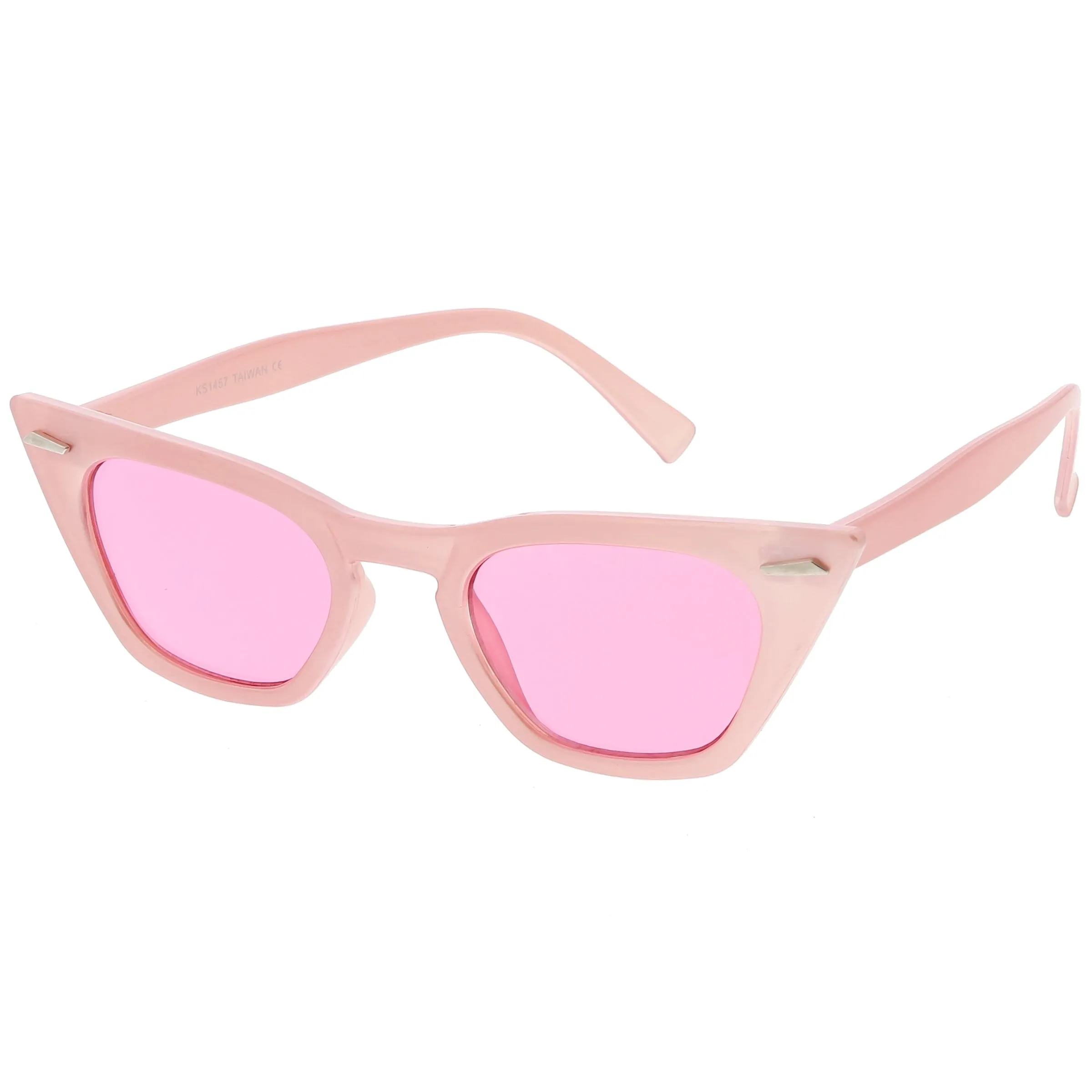 Women's Color Tone 90's Small Cat Eye Sunglasses C563