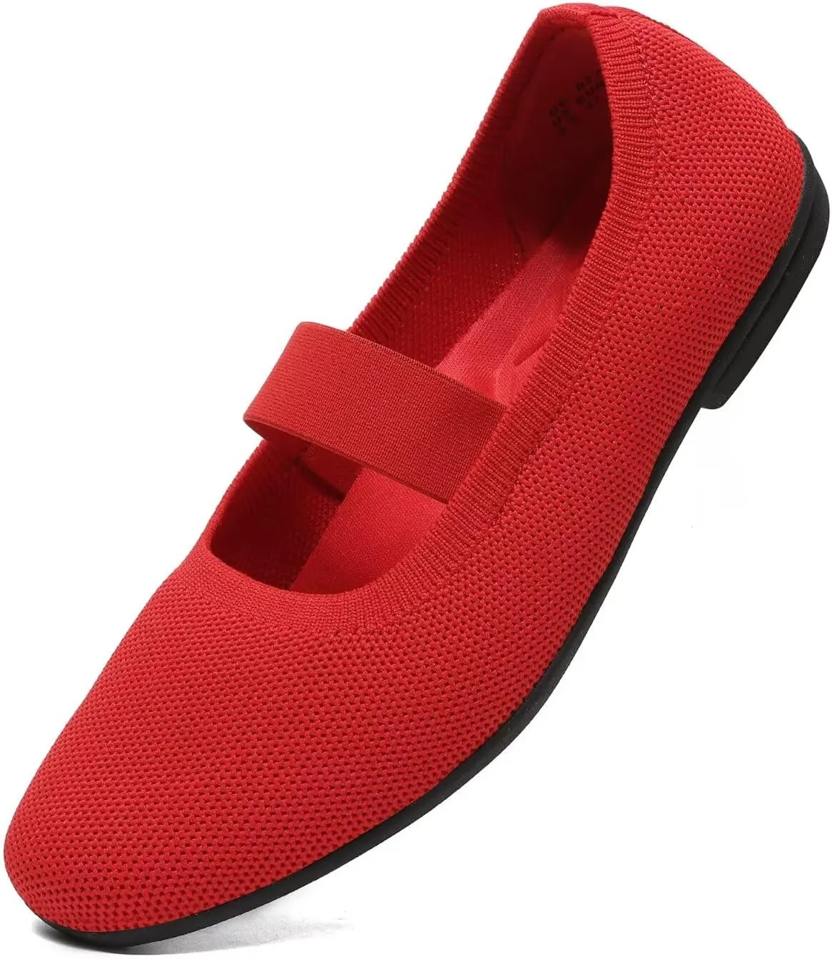 Women’s Flats Shoes Knit Mary Jane Ballet Flat Comfort Walking Dressy Work Office Ballerina Slip-on Shoes with Strap