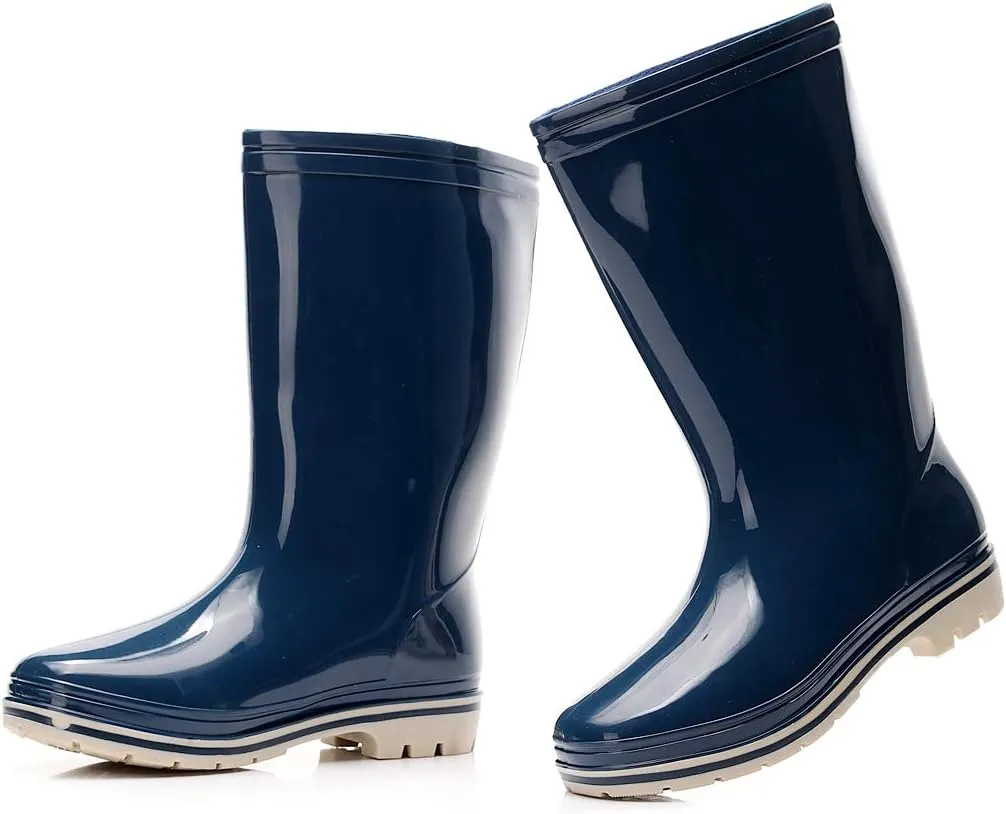 Womens Rain and Garden Boot Half Calf Rubber Waterproof for Garden Women rain footwear