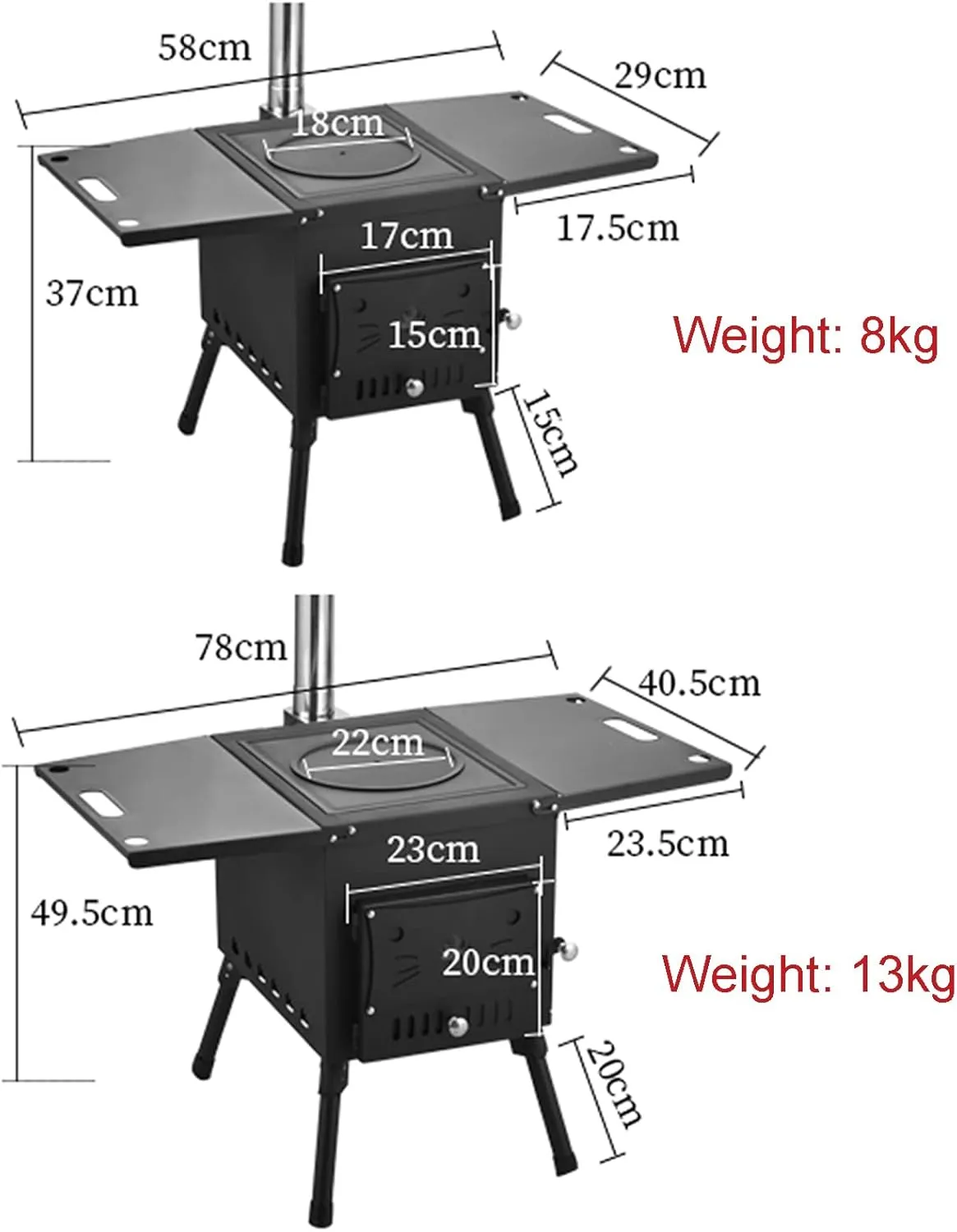 Wood Burning Stove Portable Foldable,Tent Camping Stove Stainless Steel, Small Heating Burner Stove for Outdoor Cooking, Heating, Emergency Preparedness