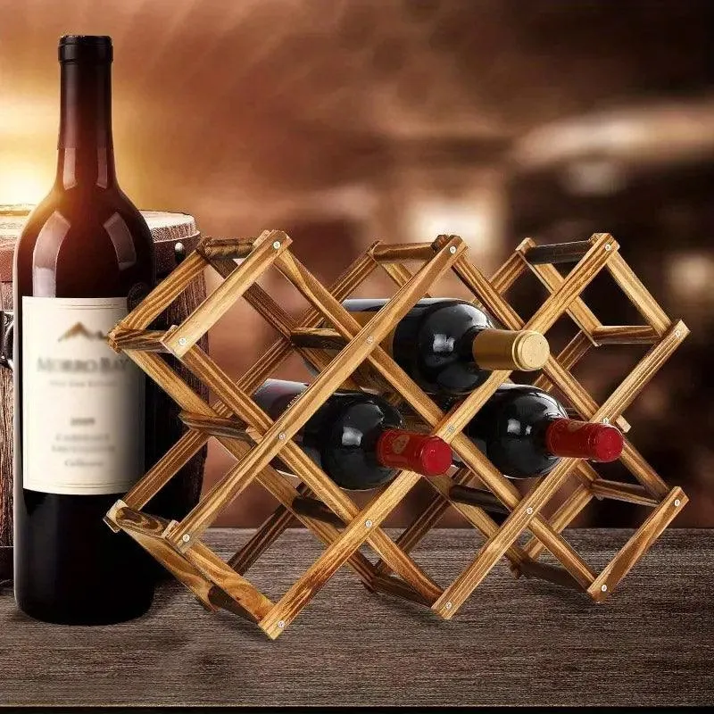 Wooden Wine Rack Display Shelf Stand for Home Bar Storage Wine Bottle Holder
