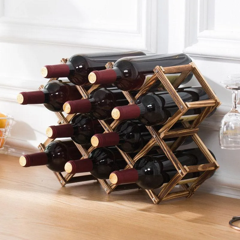 Wooden Wine Rack Display Shelf Stand for Home Bar Storage Wine Bottle Holder