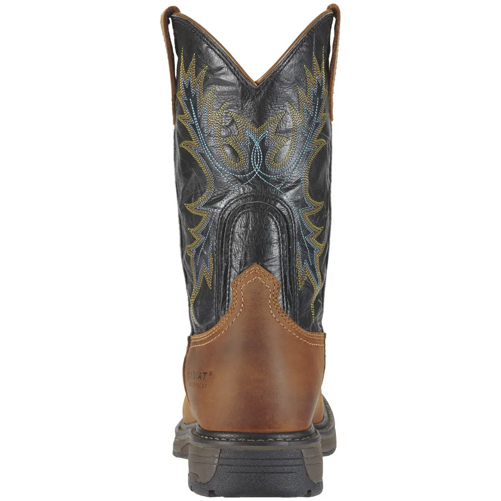 WORKHOG WIDE SQUARE STEEL TOE WATERPROOF BOOT - 200-Brown | Ariat 10010133