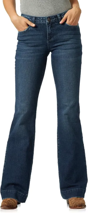 Wrangler Women's Retro Mae Mid Rise Stretch Boot Cut Jean